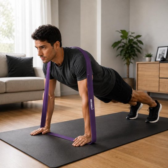 Kit Elástico Superband Pesado+Moderado Treinamento Funcional Academia Perna Gluteo Pilates