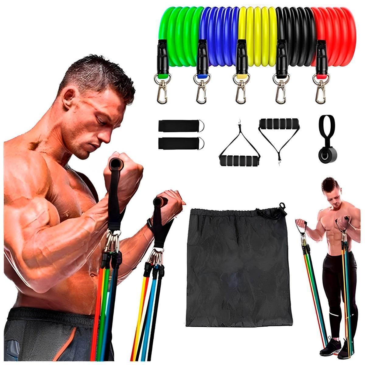 Kit Elásticos Extensor Resistente Com 11 Itens Treino Funcional Academia Power Bands Menor preço em Kit Elásticos Extensor Resistente Com 11 Itens Treino Funcional Academia Power Bands