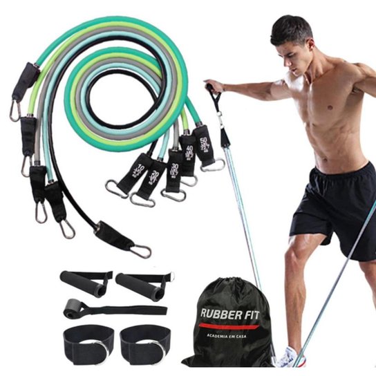 Kit Elásticos Extensores para Exercícios modelo Premium - 11 Peças - Colorido é ruim? Kit Elásticos Extensores para Exercícios modelo Premium - 11 Peças - Colorido é boa?