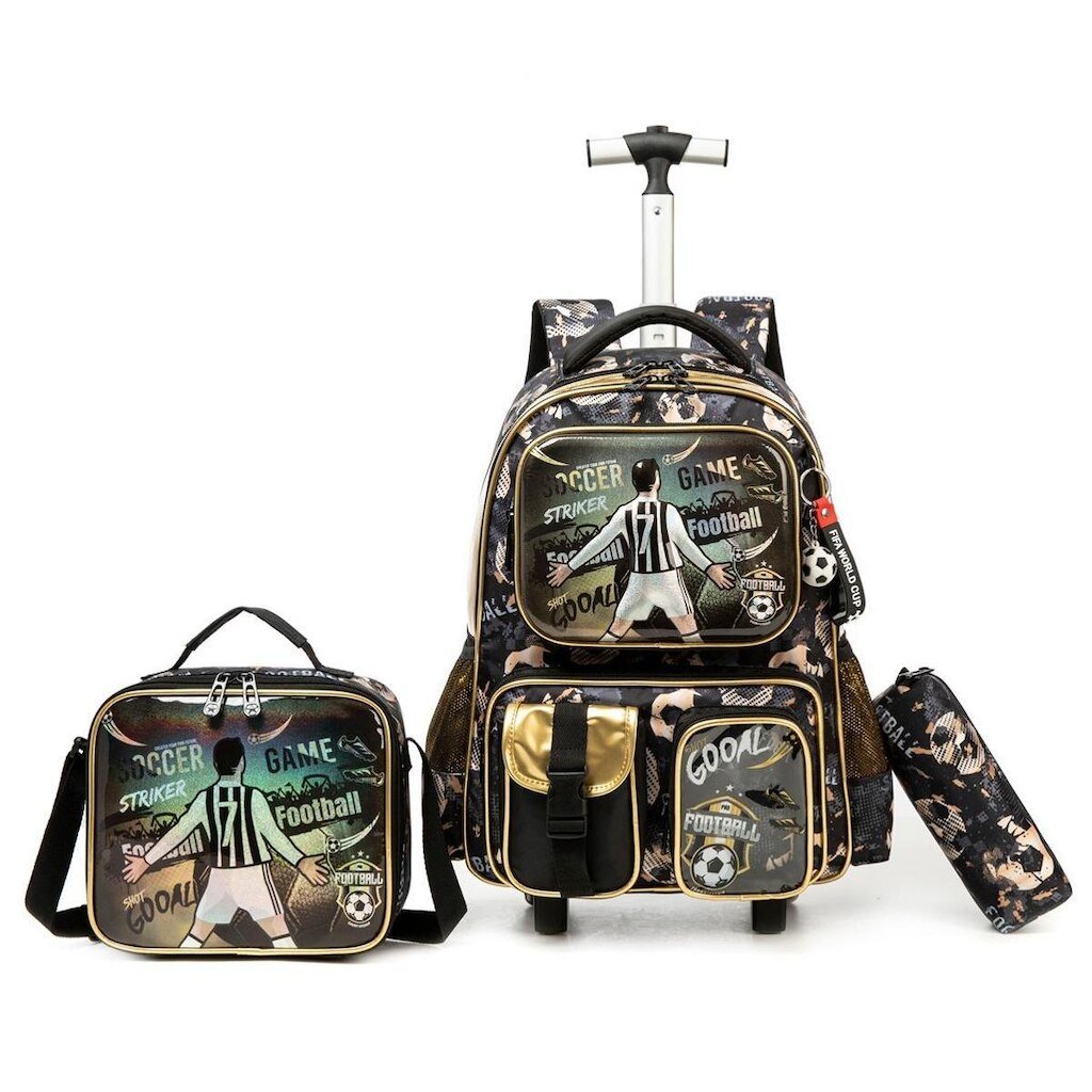 Kit Escolar Mochila De Rodinhas Lequeen Reforçado