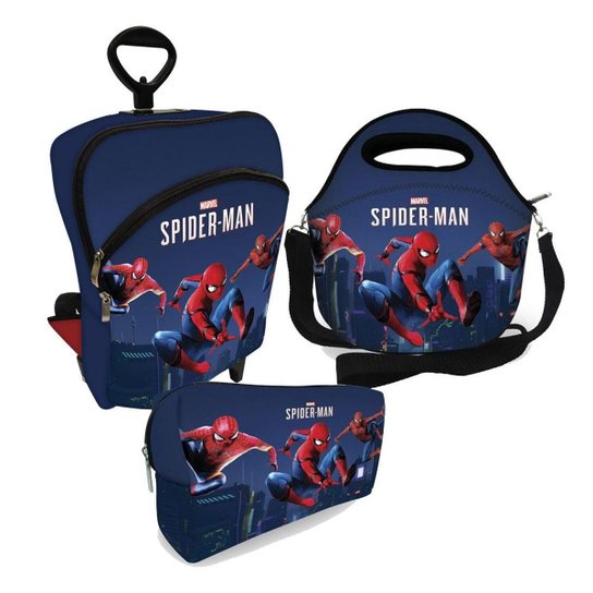 Kit Escolar Premium com Mochila c/ Rodinhas + Lancheira + Necessaire Plus - ISOPRENE - Spider Man Mu é ruim? Kit Escolar Premium com Mochila c/ Rodinhas + Lancheira + Necessaire Plus - ISOPRENE - Spider Man Mu é boa?