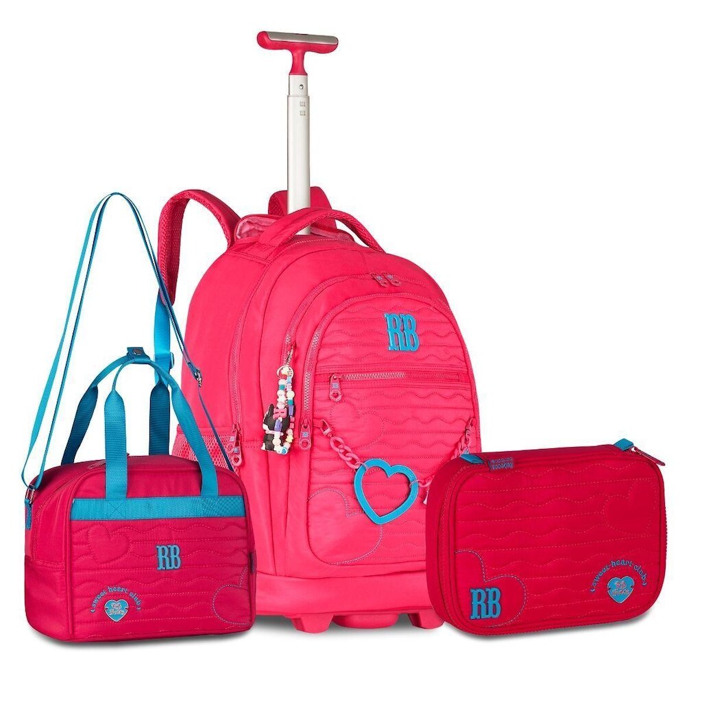 Kit Escolar Rebecca Bonbon Mochila Lancheira e Estojo Box