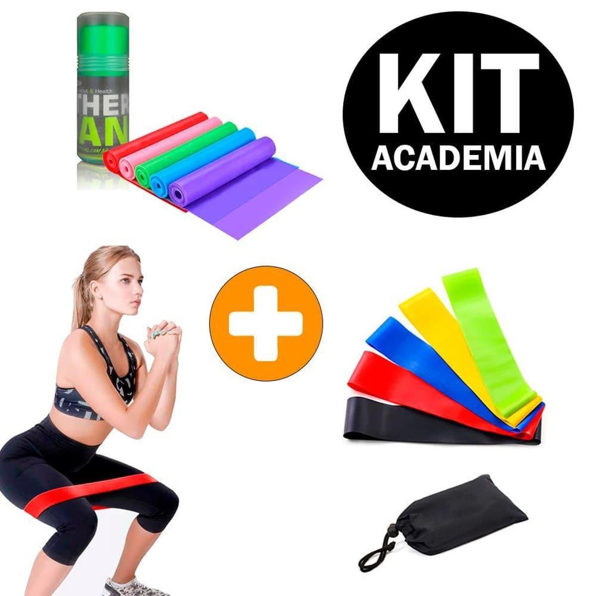 Kit Faixas Elásticas Mini Band + Elástico para Fisioterapia Pilates e Yoga Thera Band Menor preço em Kit Faixas Elásticas Mini Band + Elástico para Fisioterapia Pilates e Yoga Thera Band