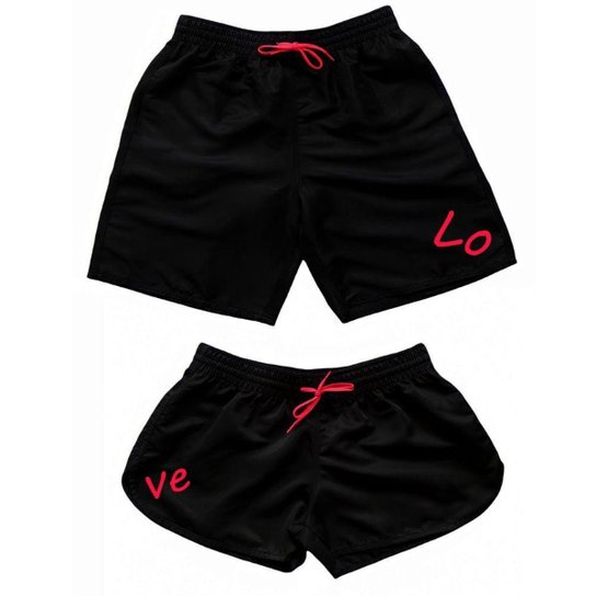Kit Família 3 Shorts Tactel Combinando Familia Pai Mãe e Filho