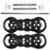 Kit Fitness 40 Kg de Anilhas Ferro + Barras Maciças Zincada com Presilhas - Preto