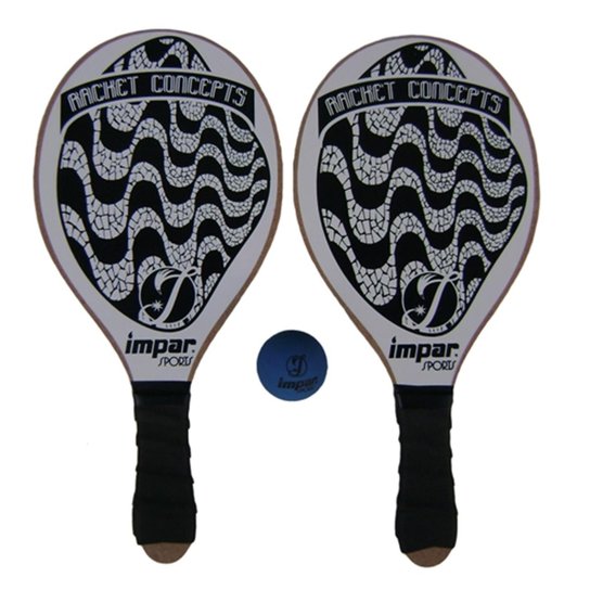 Kit Frescobol 2 Raquetes Impar Sports + 1 Bolinha - Branco+Preto é ruim? Kit Frescobol 2 Raquetes Impar Sports + 1 Bolinha - Branco+Preto é boa?