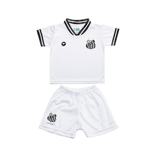 Kit Futebol Torcida Baby Santos Estilo I Infantil - Branco Menor preço em Kit Futebol Torcida Baby Santos Estilo I Infantil - Branco