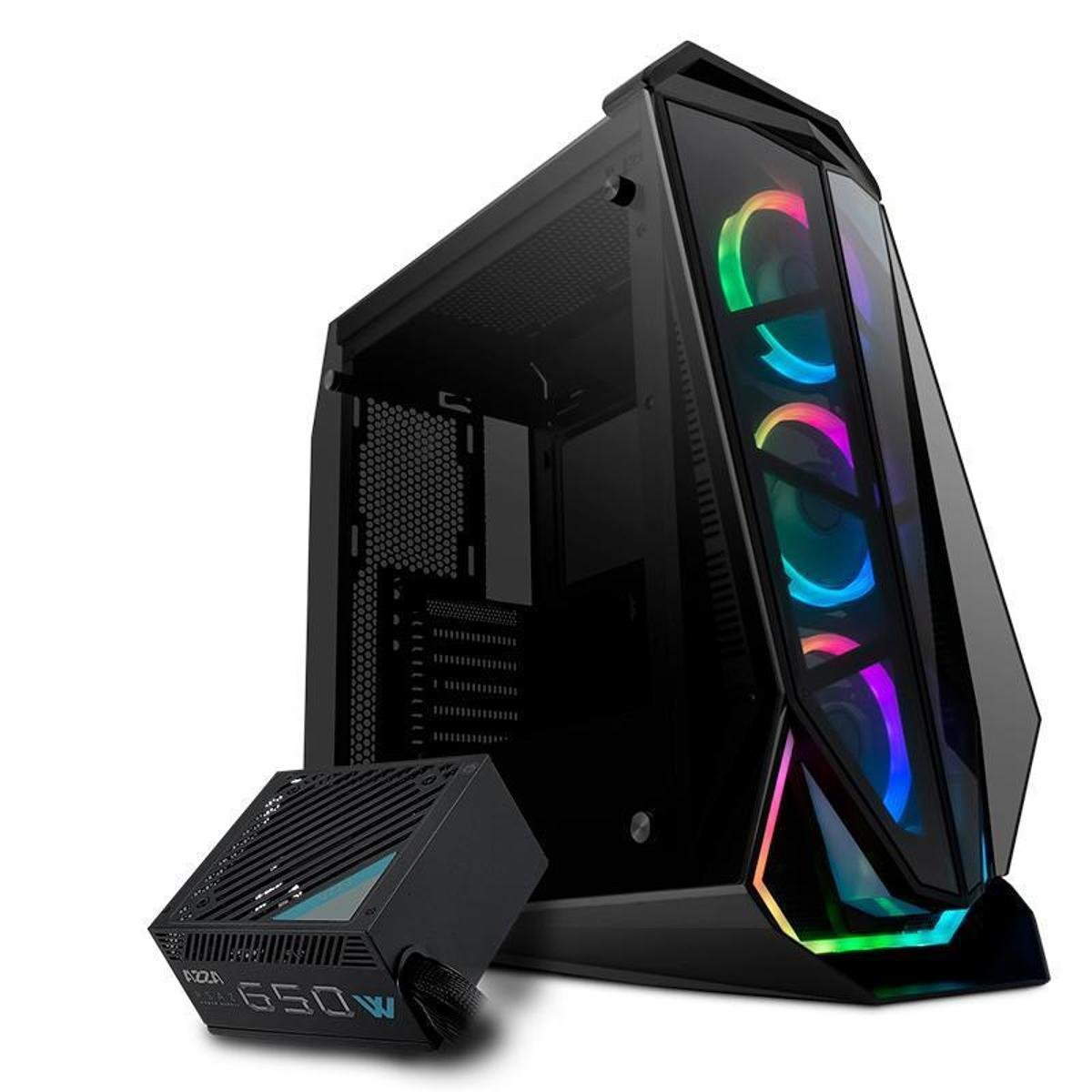 Kit Gabinete Pichau Seraph E RGB + Fonte AZZA 650W Menor preço em Kit Gabinete Pichau Seraph E RGB + Fonte AZZA 650W
