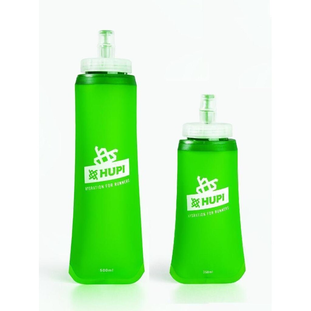 Kit Garrafas Dobráveis Soft Flash HUPI Verde 350ml + 500ml