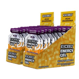 Kit Gel Energético Exceed Energy Gel c/ 2 displays c/ 20 saches