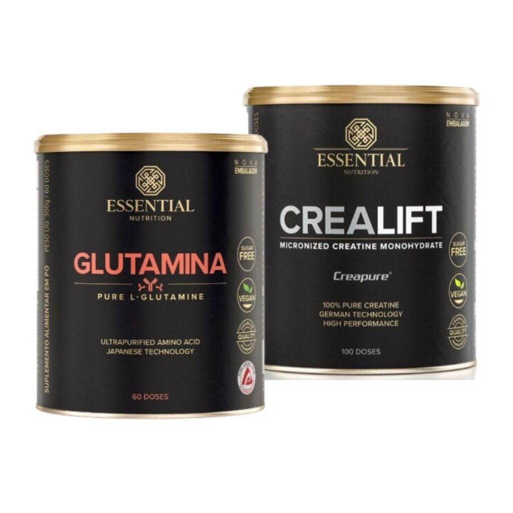 Kit Glutamina 300g + Crealitf 300g - Essential Nutrition
