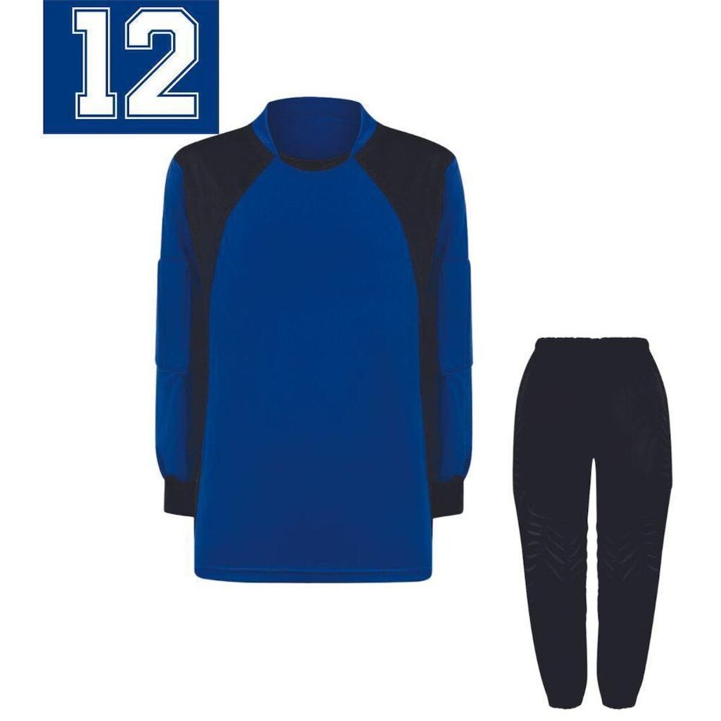 Kit Goleiro Futebol Infantil Camisa e Calça com Numero 12