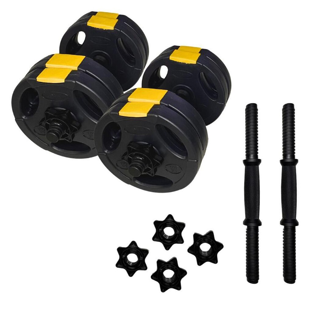 Kit Halteres Musculação Ajustável com Barra até 10 + Ebook
