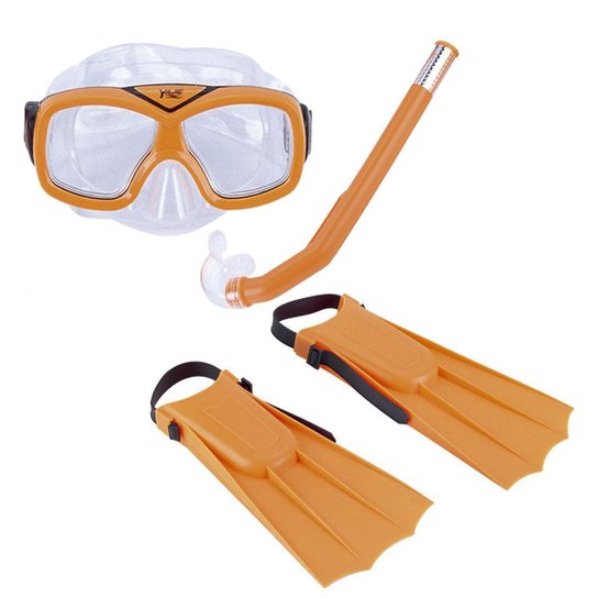 Kit Infantil de Mergulho e Snorkel Nautika Divers - Laranja Menor preço em Kit Infantil de Mergulho e Snorkel Nautika Divers - Laranja