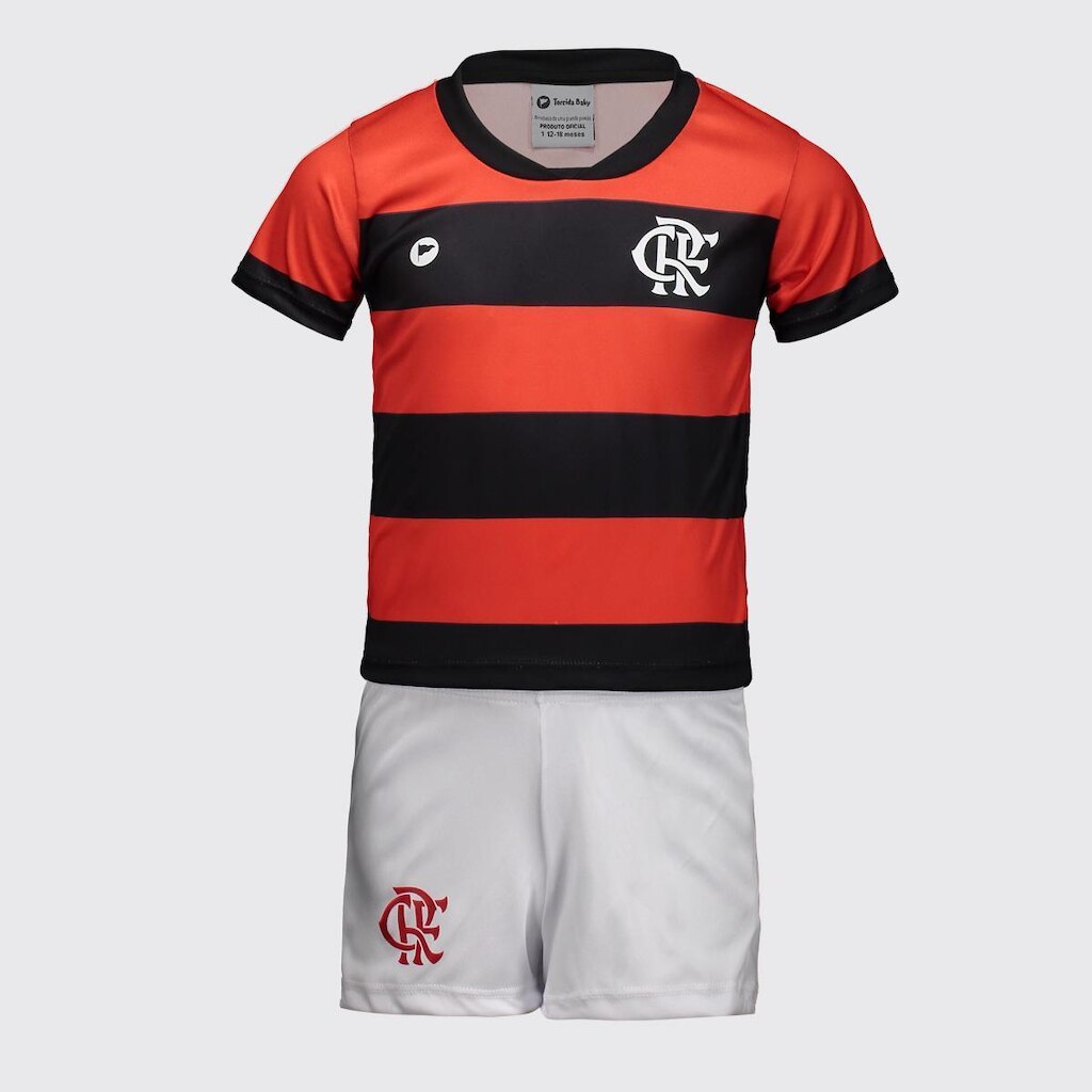 Kit Infantil Flamengo Baby com Bordado