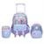 Kit Infantil Mochila De Rodinhas Escolar Menina 20l - Roxo+Lilás