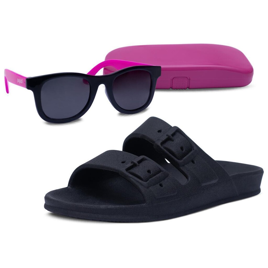 Kit Infantil Pópidi Chinelo Papete + Óculos Menina