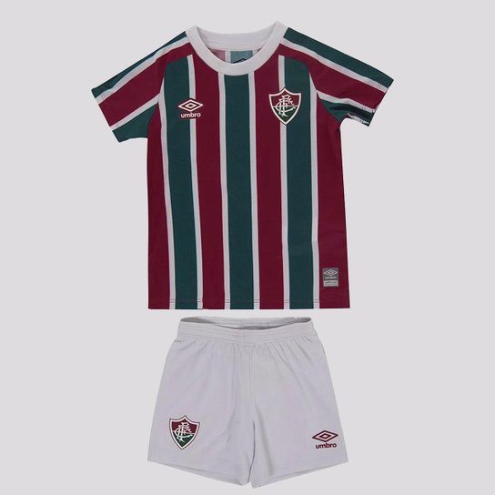 Kit Infantil Umbro Fluminense I 2022 - Verde Menor preço em Kit Infantil Umbro Fluminense I 2022 - Verde