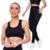 Kit Iron Conjunto Top Alça Média Bojo + Calça Legging Bolsos Feminino - Preto