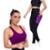 Kit Iron Conjunto Top Alça Média Bojo + Calça Legging Bolsos Feminino - Roxo