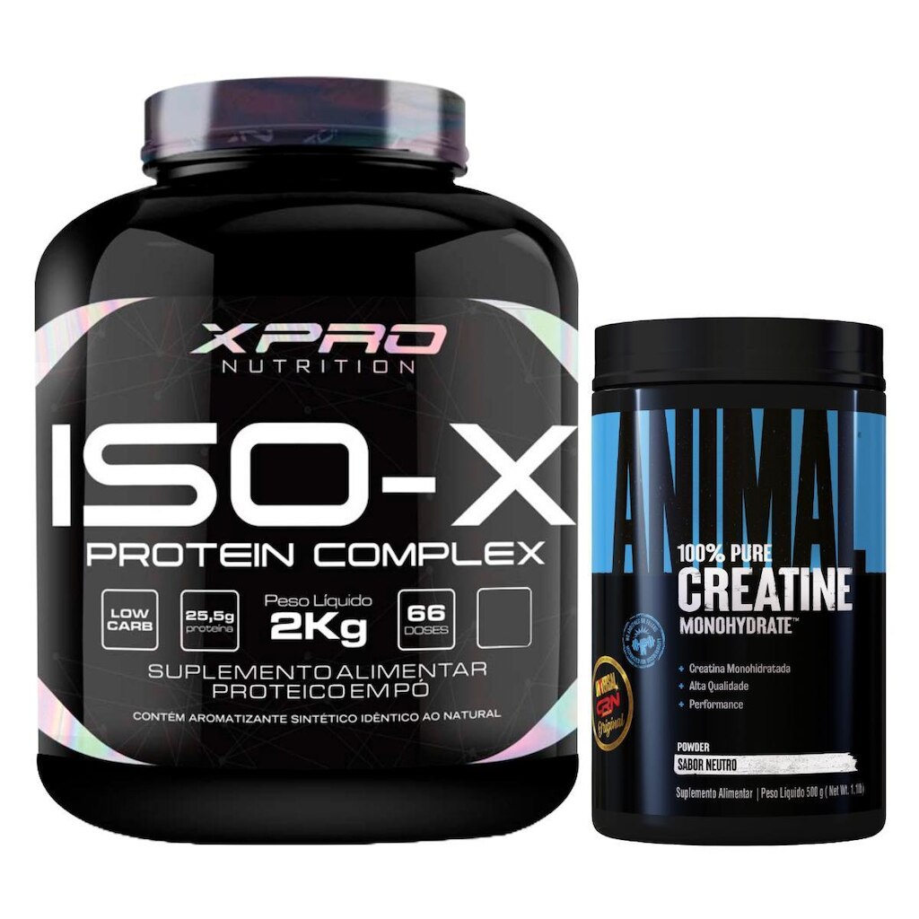 Kit Iso-X Protein Blend Complex 2k + Animal Creatine 500g