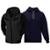Kit Jaqueta Abre e Fecha e Blusa Modelo Canguru Hyve Masculina - Preto+Azul