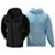 Kit Jaqueta Abre e Fecha e Blusa Modelo Canguru Hyve Masculina - Preto+Azul claro
