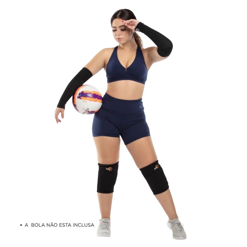 Kit Joelheira Manguito Curto Para Volei Proteção TM7
