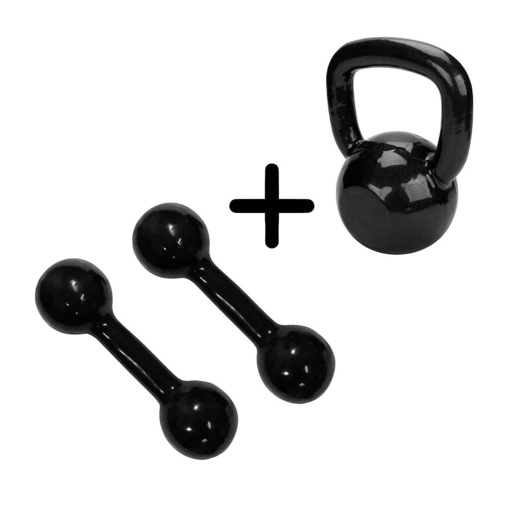 Kit Kettlebell de 4 kg + Par de halter 3kg