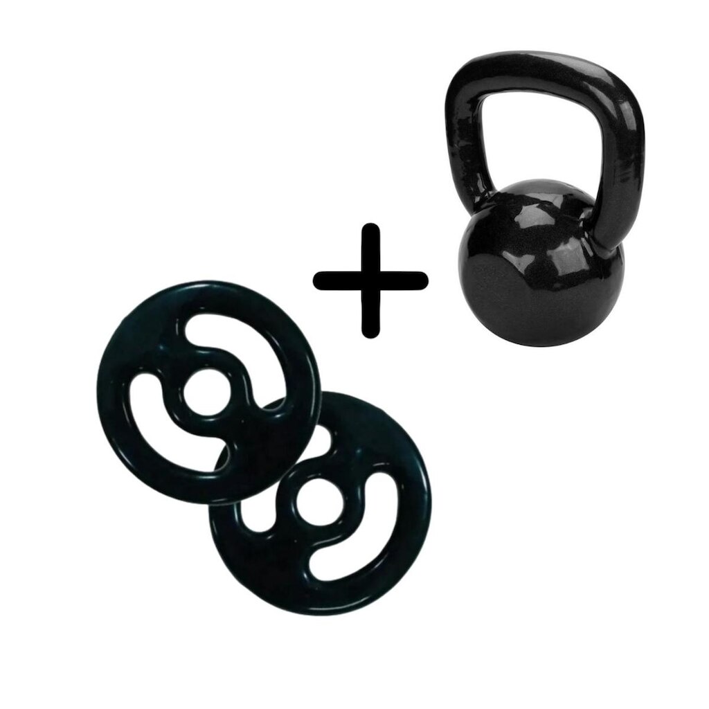 Kit Kettlebell de 6 kg + Par de anilha 5kg