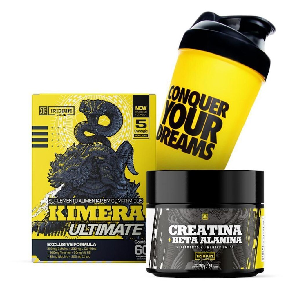 Kit Kimera Ultimate + Creatina com Beta Alanina + Coqueteleira