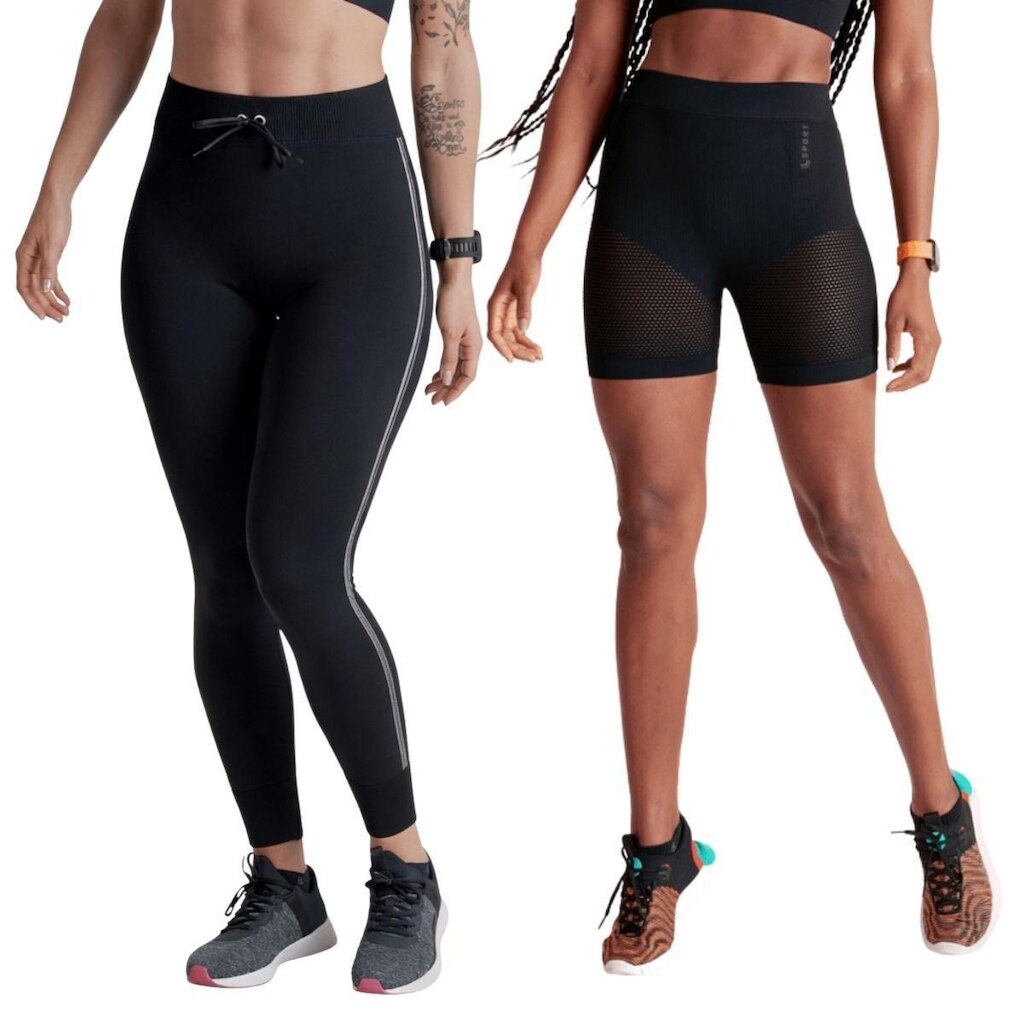 Kit Lupo Feminino Calça Legging E Short Sem Costura