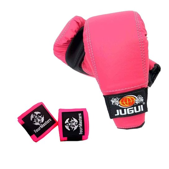 Kit Luva Bate Saco + Bandagem Muay Thai Boxe Artes Marciais - Rosa é ruim? Kit Luva Bate Saco + Bandagem Muay Thai Boxe Artes Marciais - Rosa é boa?