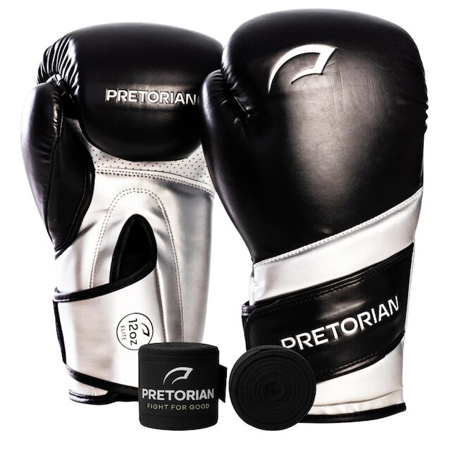 Kit Luva Boxe Muay Thai Elite e Bandagem 3 Metros Pretorian - Treino e ...