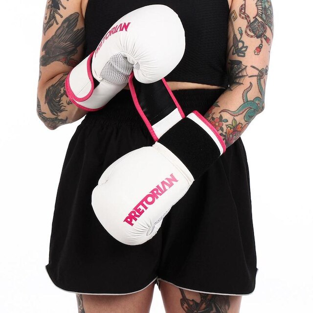 Kit Luva De Boxe Muay Thai First Fx2 Bandagem + Bucal + Bolsa - Pretorian