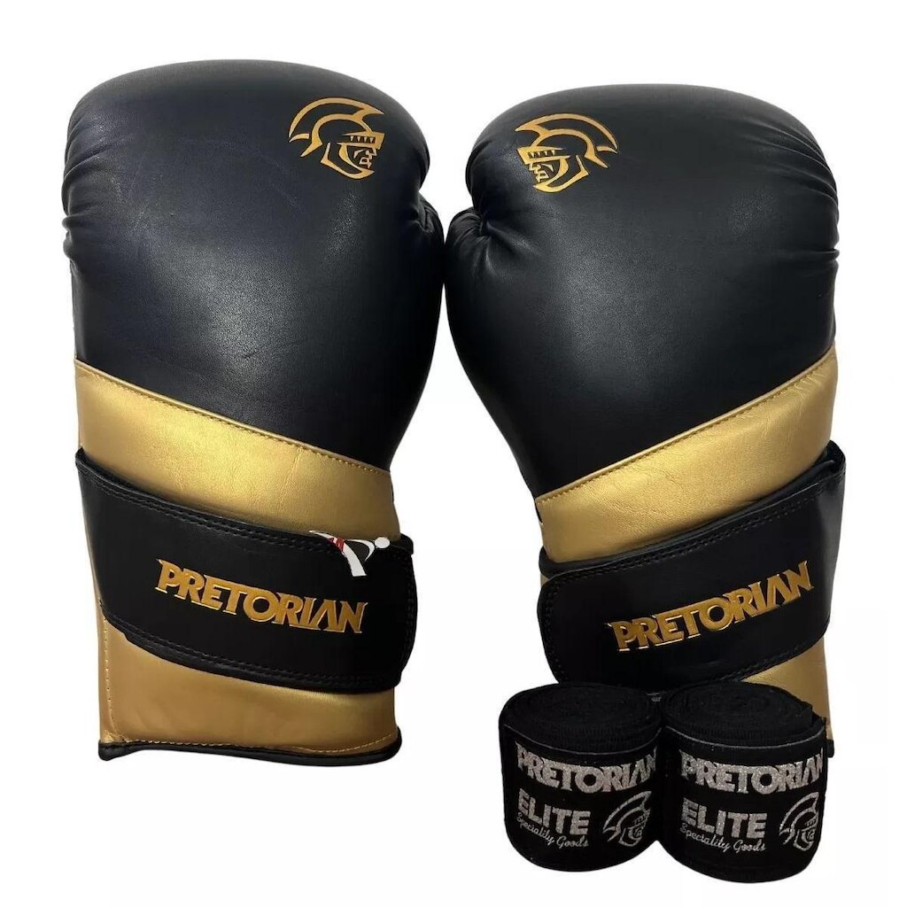 Kit Luva Muay Thai Boxe Pretorian Elite + Bandagem