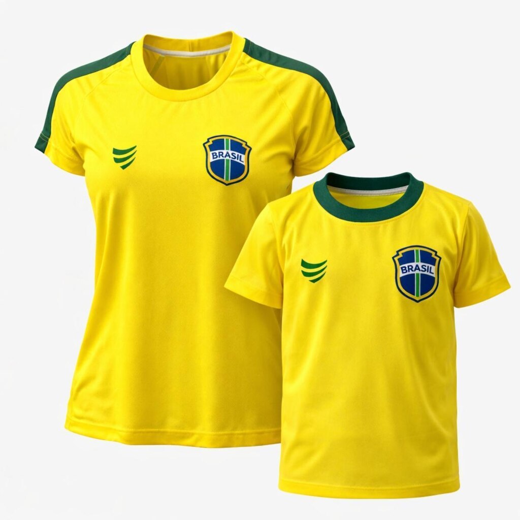 Kit Mãe E Filho Camisa Super Bolla Brasil Escudos