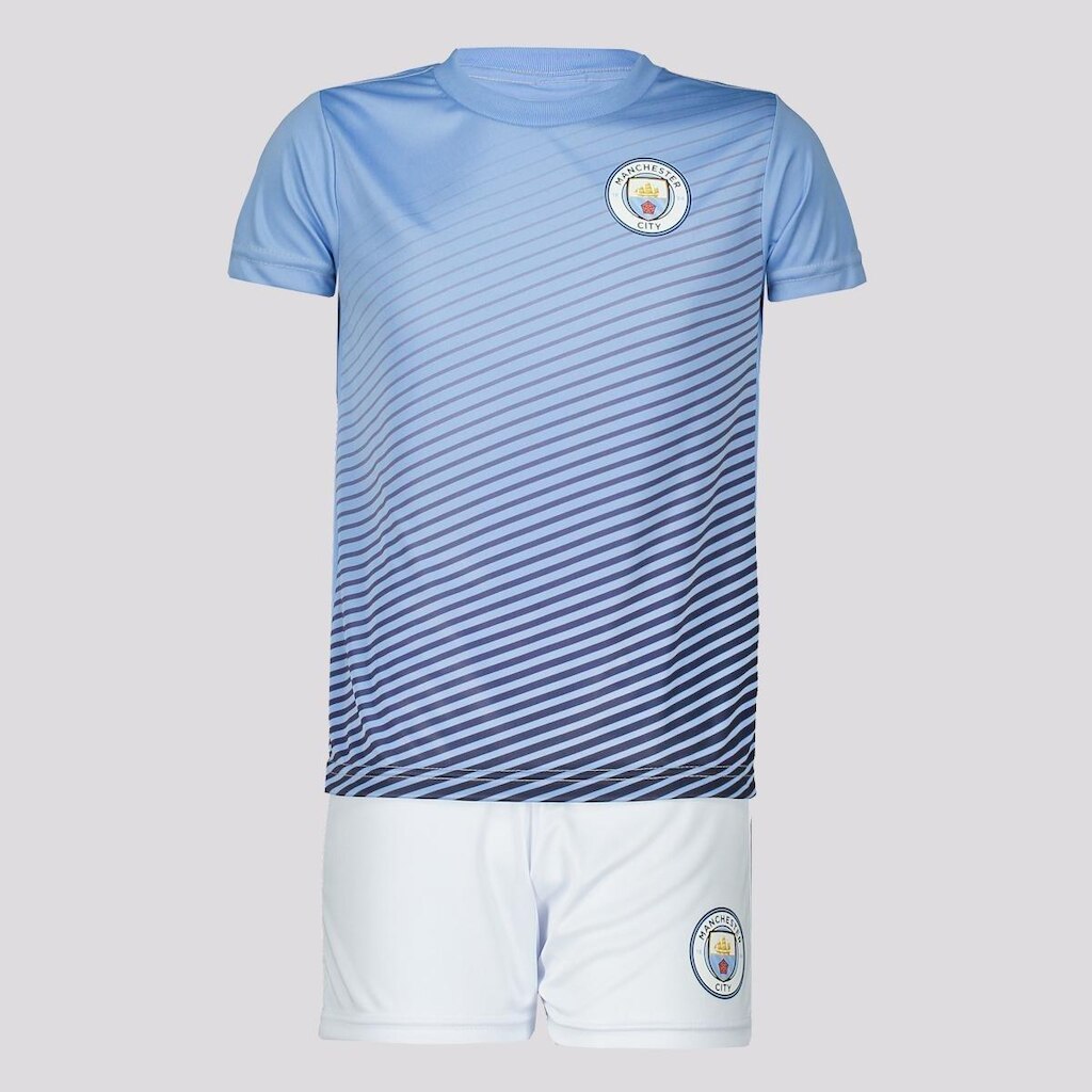 Kit Manchester City 1894 Infantil Azul e Branco