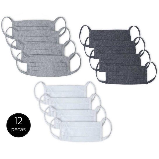Kit Máscara de Proteção Adulto em Algodão Lavável 12 Peças Mash - Branco+Cinza é ruim? Kit Máscara de Proteção Adulto em Algodão Lavável 12 Peças Mash - Branco+Cinza é boa?