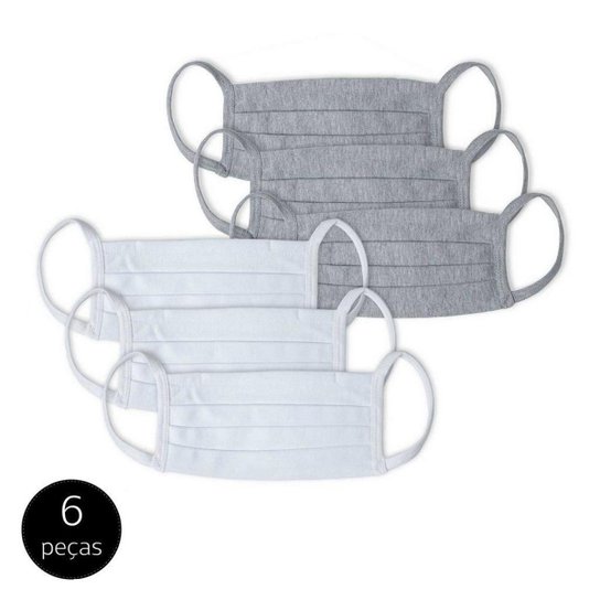 Kit Máscara de Proteção Adulto em Algodão Lavável 6 Peças Mash - Branco+Cinza é ruim? Kit Máscara de Proteção Adulto em Algodão Lavável 6 Peças Mash - Branco+Cinza é boa?