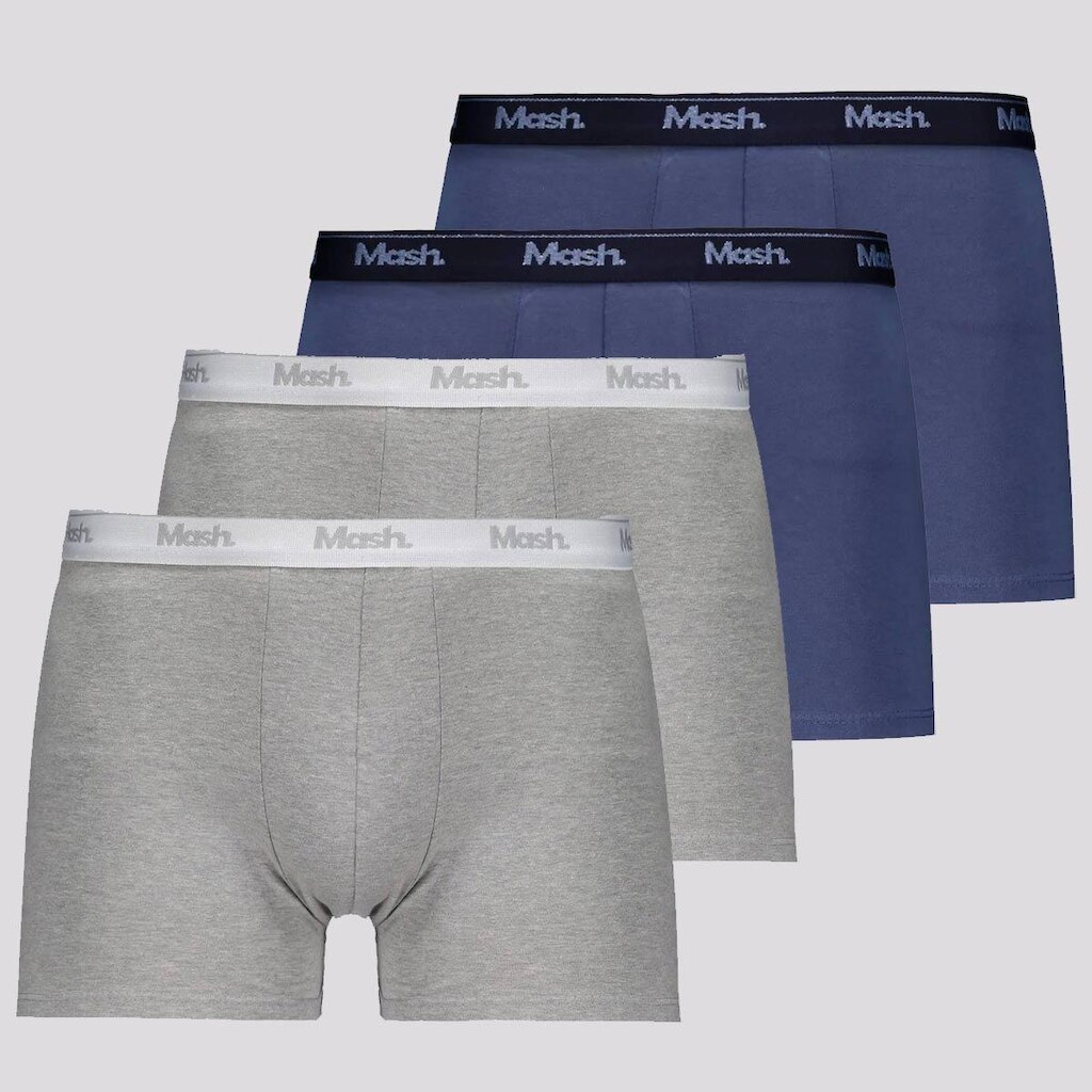 Kit Mash 4 Cuecas Boxer Cotton Masculino