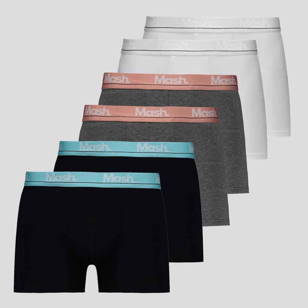 Kit Mash 6 Cuecas Boxer Cotton Masculino