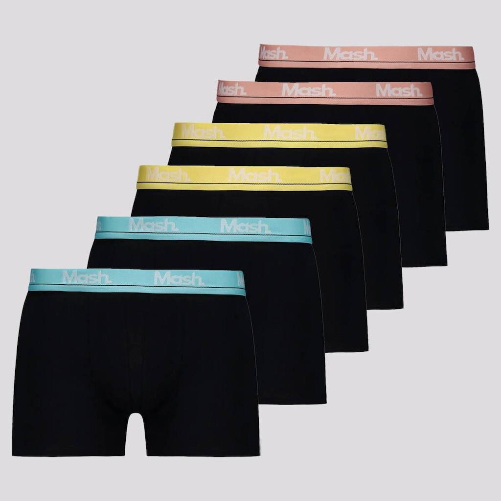 Kit Mash 6 Cuecas Boxer Cotton Masculino