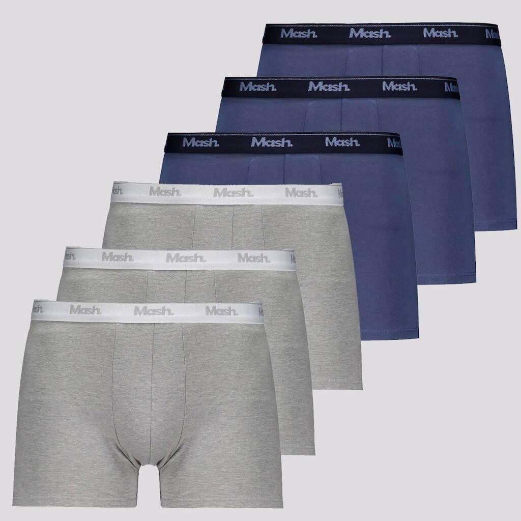 Kit Mash 6 Cuecas Boxer Cotton Masculino