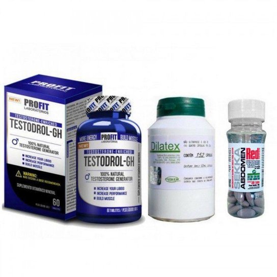 Kit Massa E Definição Testodrol Gh + Dilatex+ Sekka Abdomen Menor preço em Kit Massa E Definição Testodrol Gh + Dilatex+ Sekka Abdomen