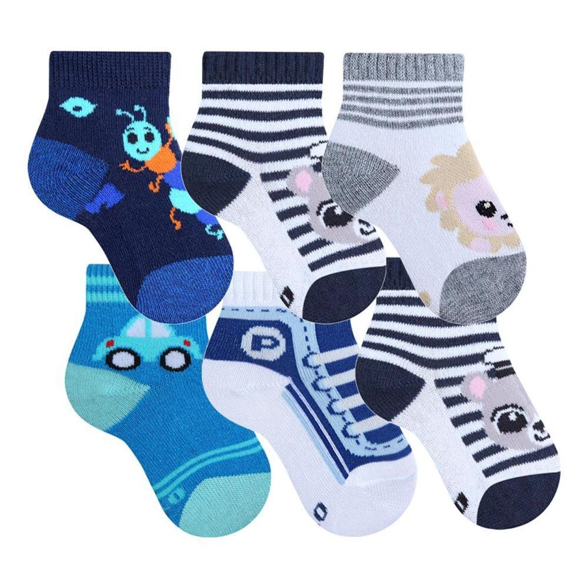 Kit Meia 6 Pares Infantil Kids Menino Algodão Super Confortável Menor preço em Kit Meia 6 Pares Infantil Kids Menino Algodão Super Confortável