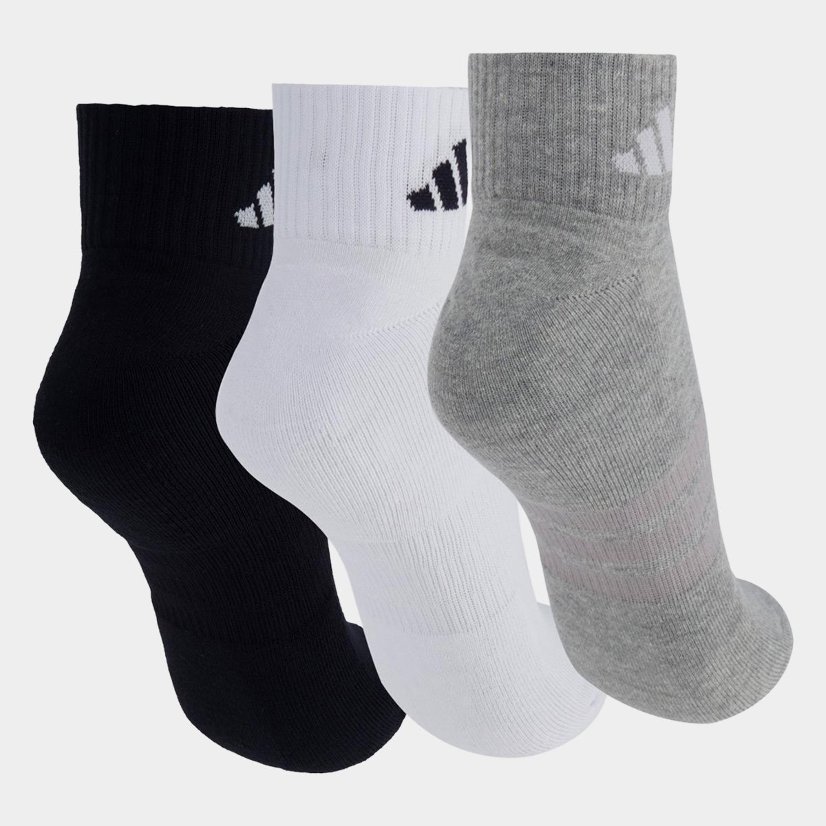 Kit Meia Adidas ANK Casual Sport - 3 Pares - 1