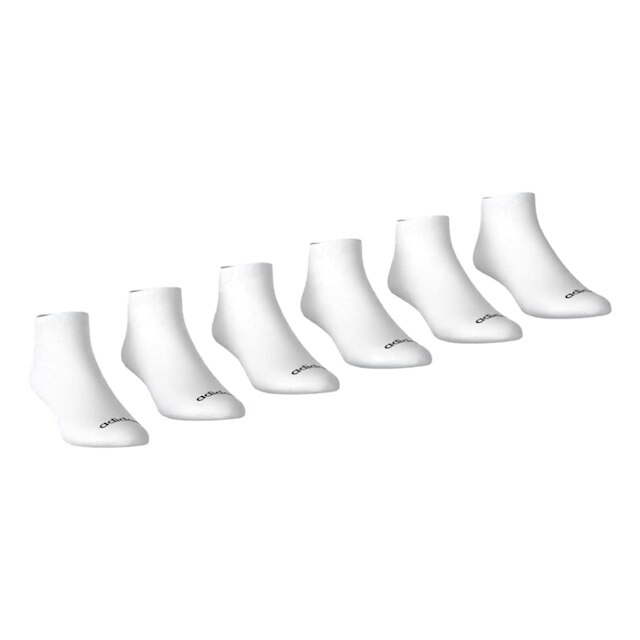 Kit Meia Adidas Cano Baixo 6 Pares - Branco