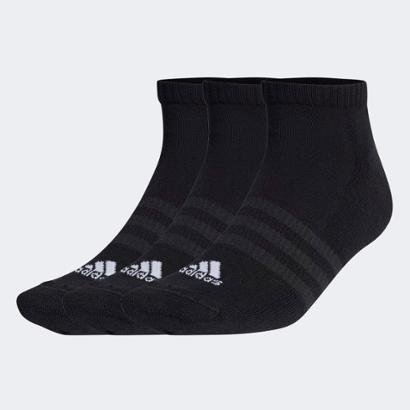 Kit de Meias Adidas Cano Baixo - Conforto e Estilo (3 Pares, Tam M)