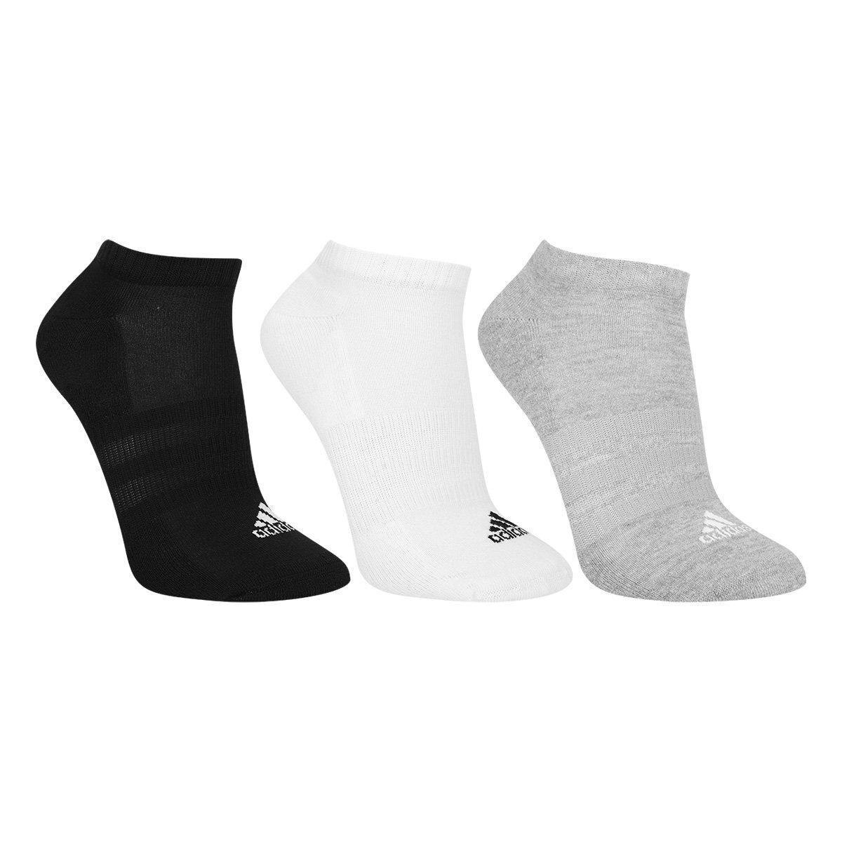 Kit Meia Adidas Cano Baixo c/ 3 Pares Menor preço em Kit Meia Adidas Cano Baixo c/ 3 Pares